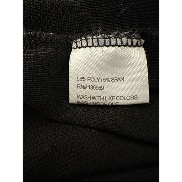 Trish Tyler women’s 3/4 sleeve black white stripe w/pockets top size L. #30-1083 - Picture 6 of 7